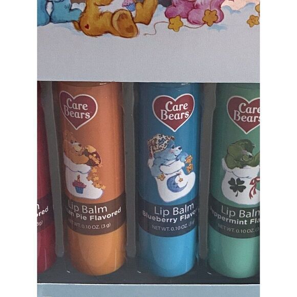 4 Pack Taste Beauty Care Bears Lip Balms Cherry Pecan Pie Blueberry Peppermint - Picture 4 of 10